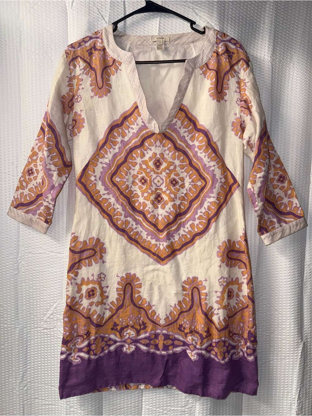 J.Crew Women's Linen Bazaar Tunic Dress Size 0